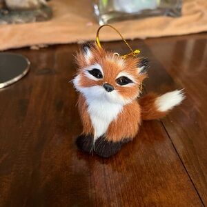 Fuzzy Animal Ornaments - Fox